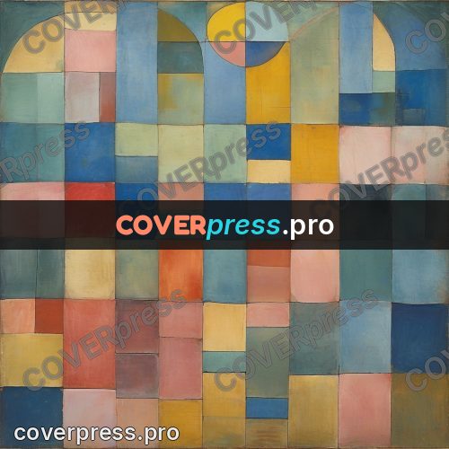 Paul Klee style artwork: arches and domes from tiles