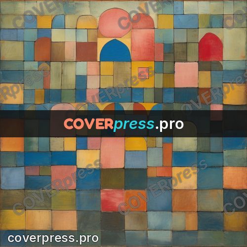 Paul Klee style artwork: arches and domes from tiles