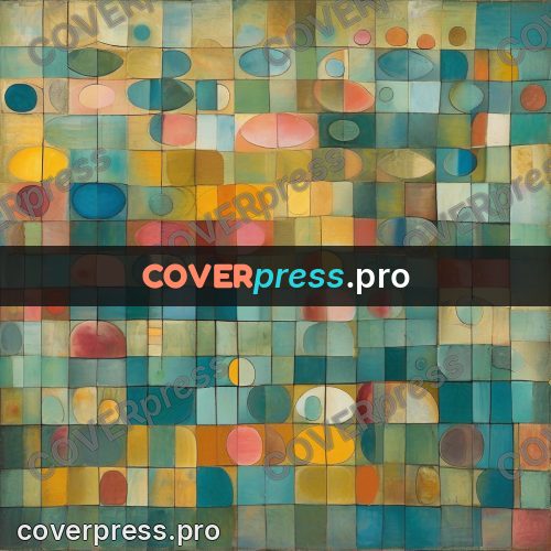 Paul Klee style artwork: ovals and arches from tiles