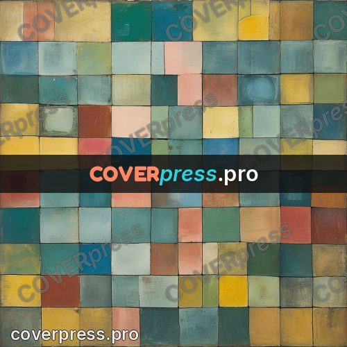 Paul Klee style artwork: tiles with colour inserts