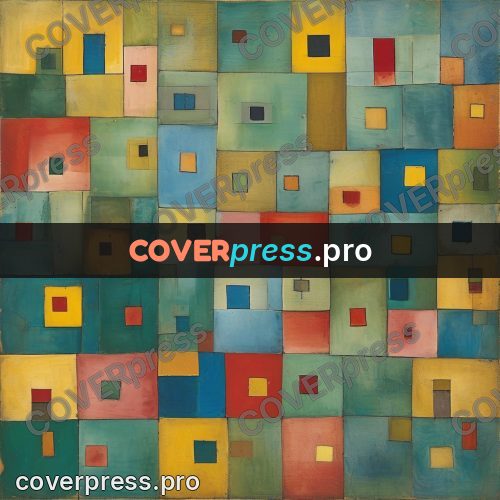 Paul Klee style artwork: tiles with colour inserts