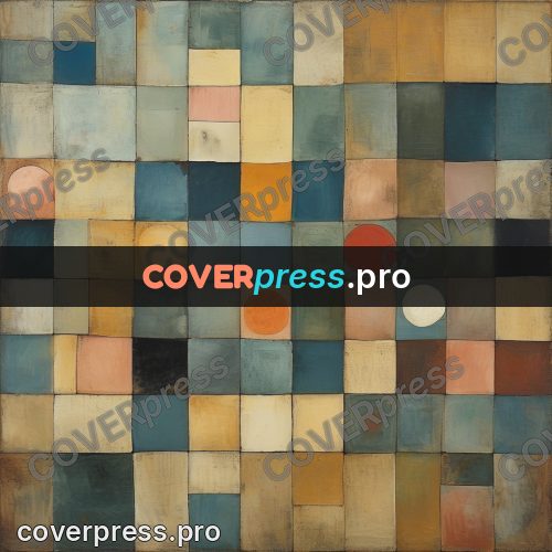 Paul Klee style artwork: tiles with round patches