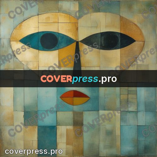 Paul Klee style artwork: face with large eyes
