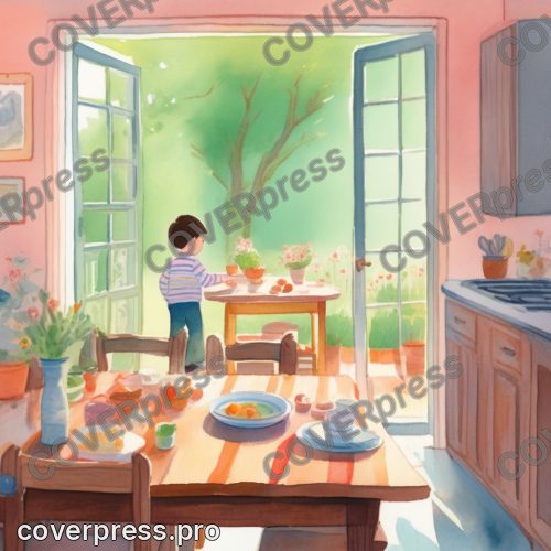 В стиле Книжка малышам: кухня с большим окном открывается целиком
