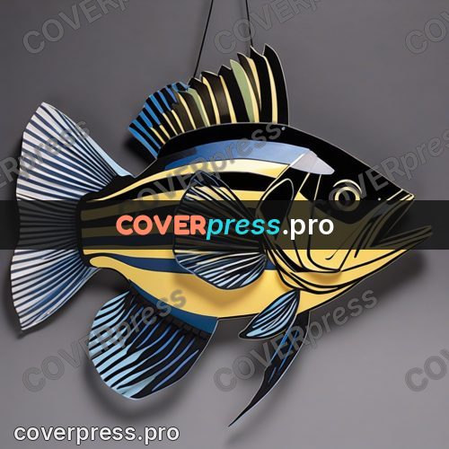 Paper craft design: fish with fanned fins