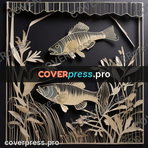 Paper craft design: fish with fanned fins