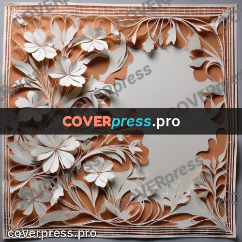 Paper craft design: large flowers and leaves