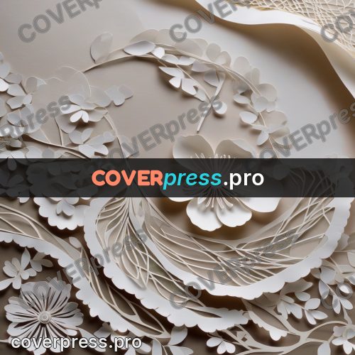 Paper craft design: large flowers and leaves