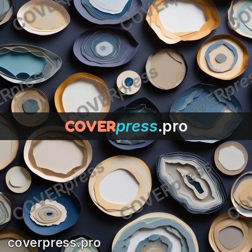 Paper craft design: stone slice in rings