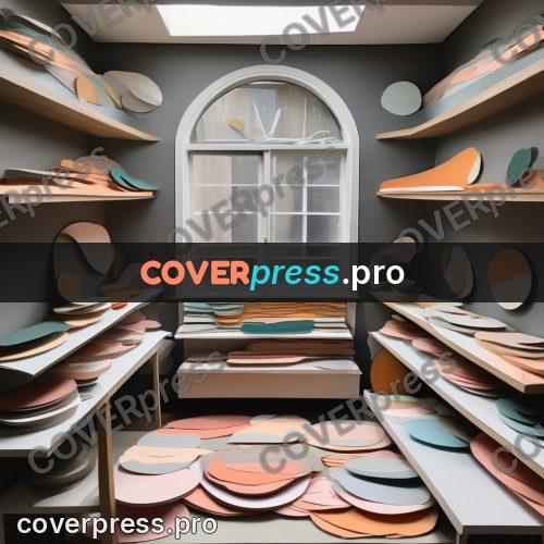 Paper craft design: shelves with oval plates