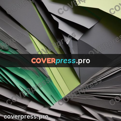 Paper craft design: green slopes in layers