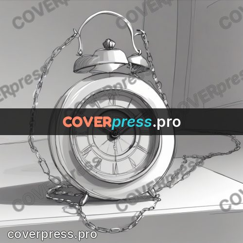 Line artwork: pocket watch on a chain