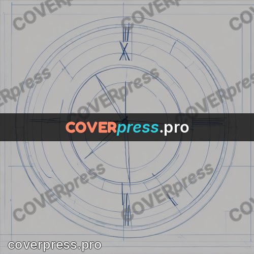 Line artwork: watch dial with hands