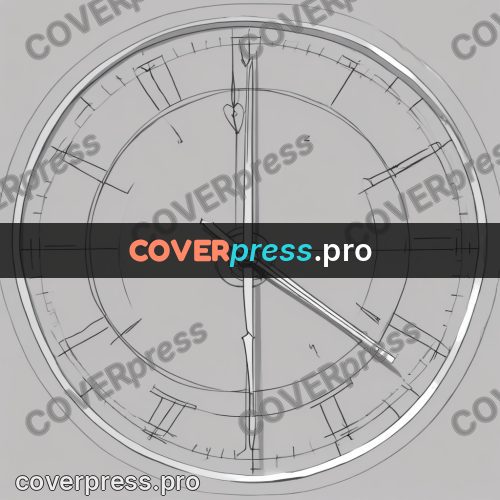 Line artwork: watch dial with hands