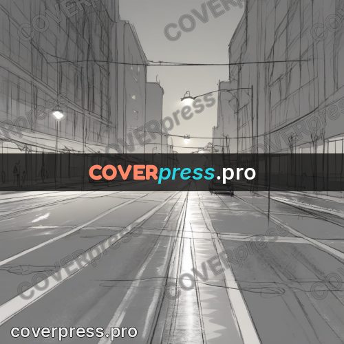 Line artwork: road running into the distance