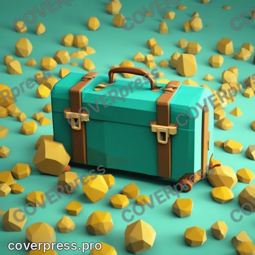 Полигональный рисунок: аэростат, самолёт и компас