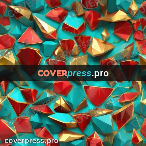 Polygon illustration: shield with a gold rim