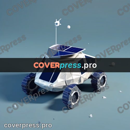 Polygon illustration: rover with solar panels