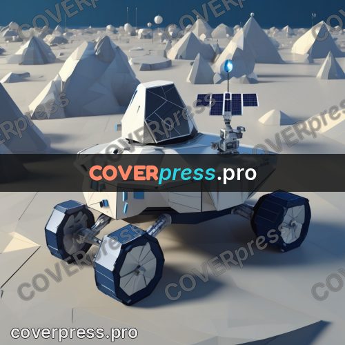 Polygon illustration: rover with solar panels