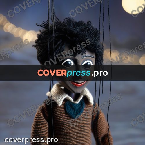 Puppet artwork: hero with black hair