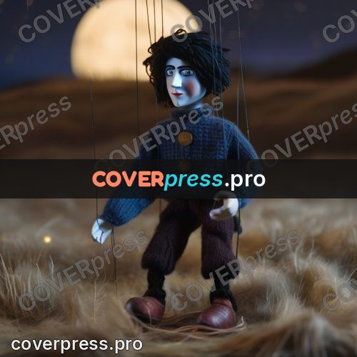 Puppet artwork: hero with black hair