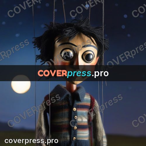 Puppet artwork: hero with black hair