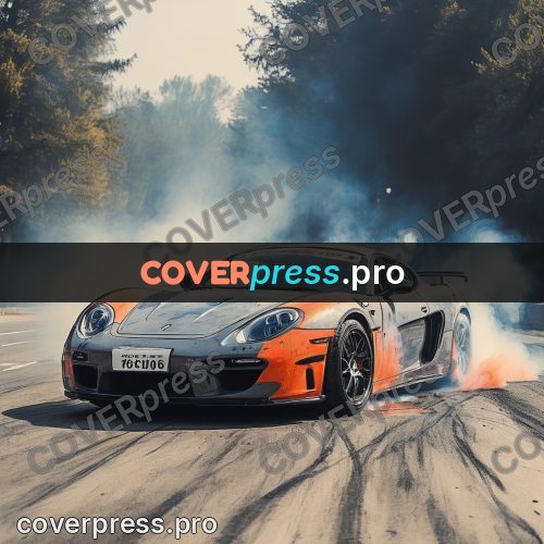 Sketch illustration: car in a cloud of smoke