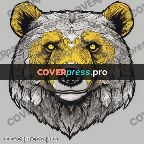 Sticker: bear head facing forward
