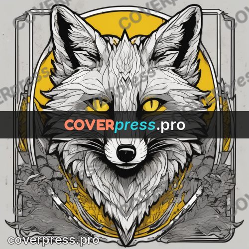 Sticker: fox head facing forward