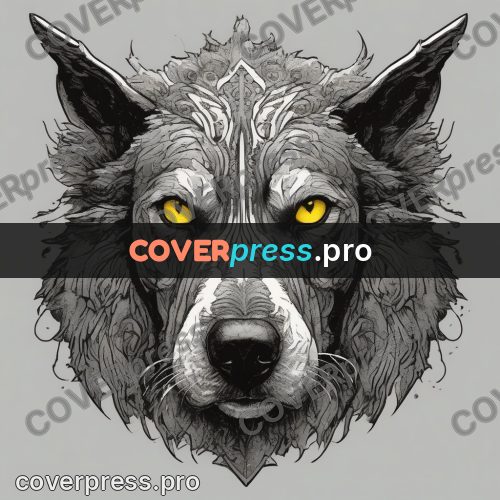 Sticker: dog head facing forward
