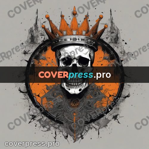 Sticker: skull wearing a crown
