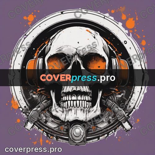 Sticker: skull in a round frame