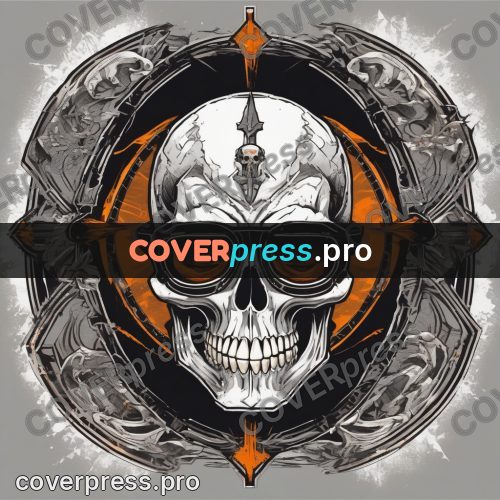 Sticker: skull in dark glasses