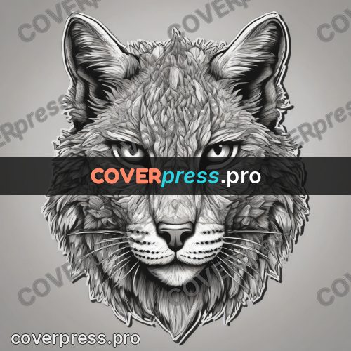 Sticker: lynx head facing forward
