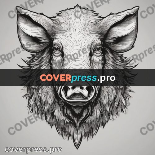 Sticker: wild animal head facing forward
