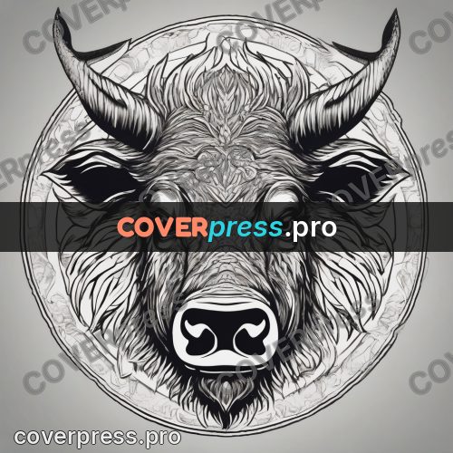 Sticker: wild animal head facing forward