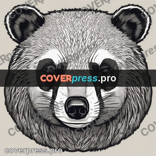 Sticker: animal head with a dark mask