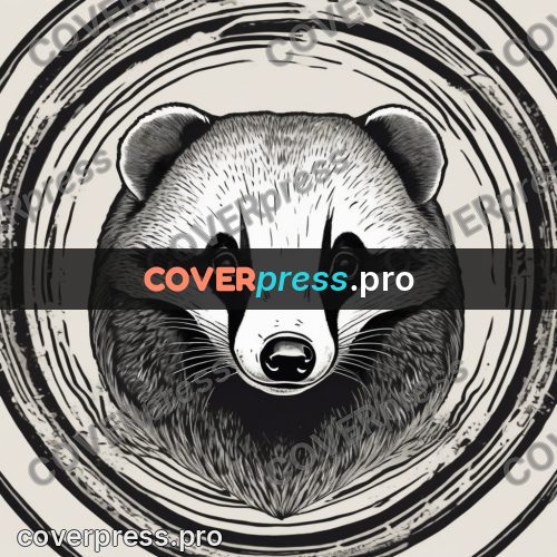 Sticker: animal head with a dark mask