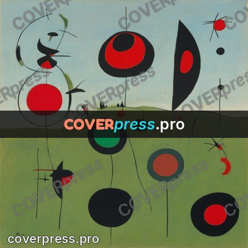 Miro style drawing: red rounds on green
