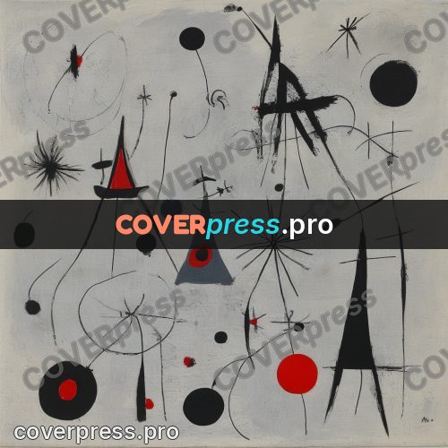 Miro style drawing: black triangles on grey