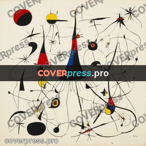 Miro style drawing: yellow star and crescent