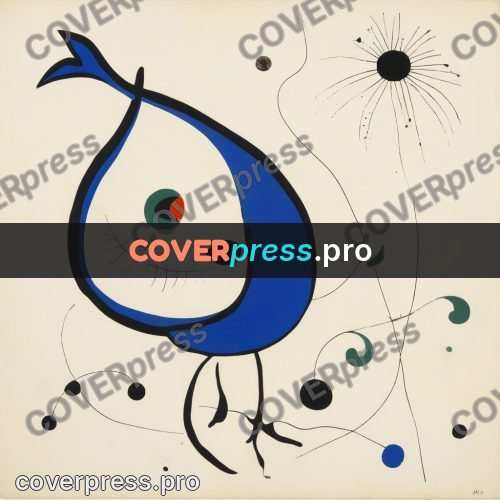 Miro style drawing: blue drop with an eye