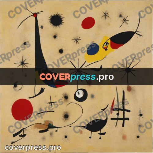 Miro style drawing: black signs on yellow