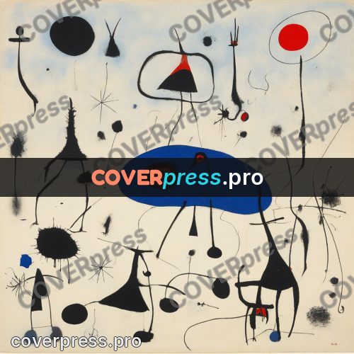 Miro style drawing: blue patches with red rounds