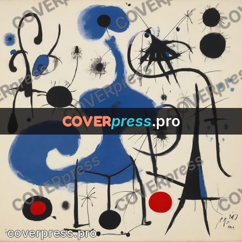 Miro style drawing: blue patches with red rounds