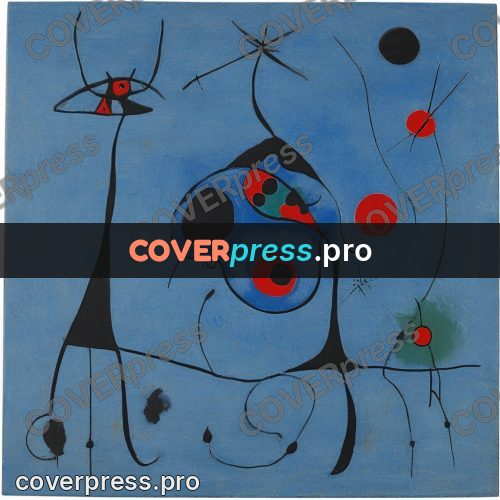 Miro style drawing: blue patches with red rounds