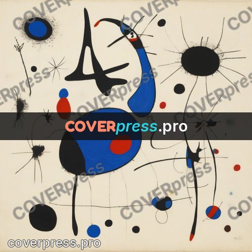 Miro style drawing: blue patches with red rounds
