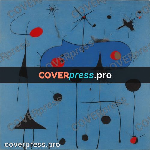 Miro style drawing: blue patches with red rounds