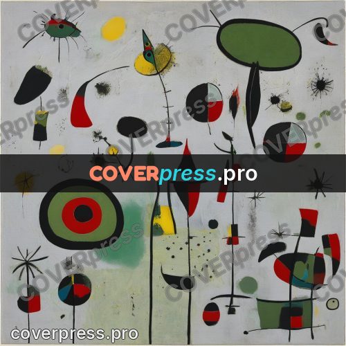 Miro style drawing: green signs on grey