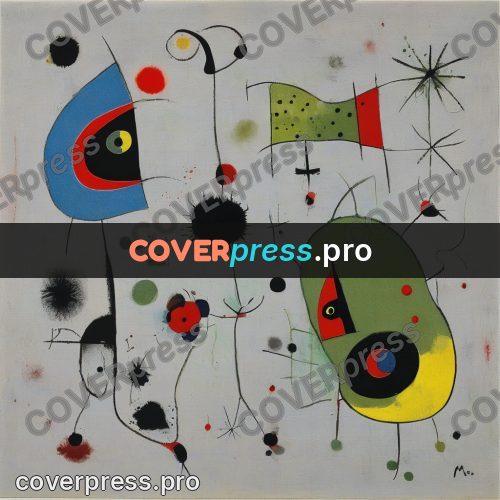 Miro style drawing: green signs on grey